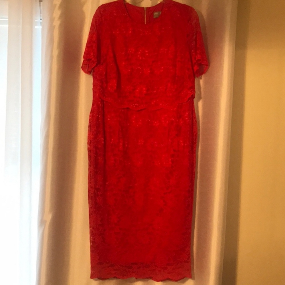 New Red lace dress